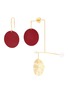 Main View - Click To Enlarge - ANISSA KERMICHE - 'Mobile Rouge' mismatched drop earrings