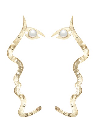 Main View - Click To Enlarge - ANISSA KERMICHE - 'Tête-a-Tête' face drop earrings