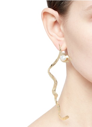Figure View - Click To Enlarge - ANISSA KERMICHE - 'Tête-a-Tête' face drop earrings