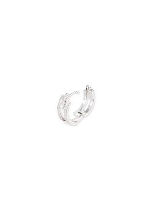 Figure View - Click To Enlarge - DAUPHIN - Diamond 18k white gold tiered hoop earrings