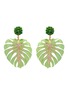 Main View - Click To Enlarge - MERCEDES SALAZAR - 'Mano de Tigre Verde' leaf drop clip earrings