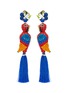 Main View - Click To Enlarge - MERCEDES SALAZAR - 'Queen Gucamaya' parrot tassel drop clip earrings