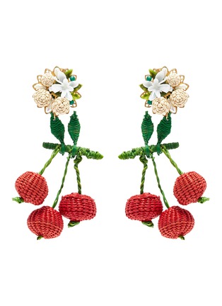 Main View - Click To Enlarge - MERCEDES SALAZAR - 'Wild Cherry' drop clip earrings