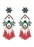 Main View - Click To Enlarge - MERCEDES SALAZAR - 'Flor de Paramo' tassel threaded abstract drop clip earrings