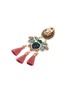 Detail View - Click To Enlarge - MERCEDES SALAZAR - 'Flor de Paramo' tassel threaded petite abstract drop clip earrings