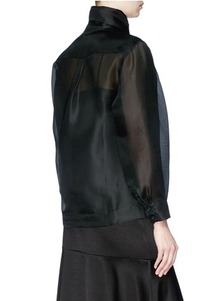 Back View - Click To Enlarge - MATÉRIEL - Scarf neck silk organza shirt