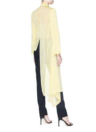 Figure View - Click To Enlarge - MATÉRIEL - Asymmetric silk chiffon shirt