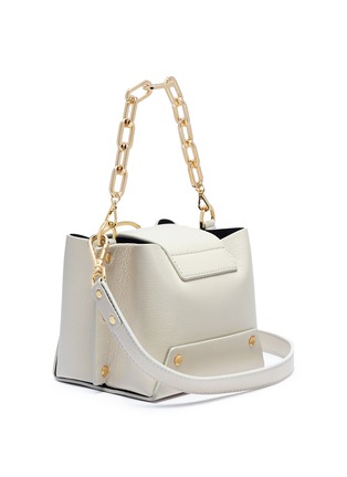 Detail View - Click To Enlarge - YUZEFI - 'Delila' oversized ring mini leather bucket bag