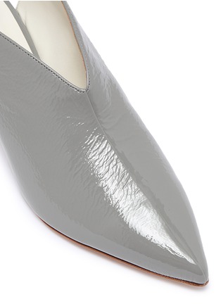 Detail View - Click To Enlarge - TIBI - 'Jase' crinkled patent leather mules
