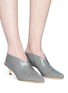 Figure View - Click To Enlarge - TIBI - 'Jase' crinkled patent leather mules