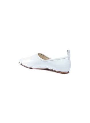 Detail View - Click To Enlarge - TIBI - 'John' crinkled patent leather skimmer flats