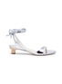 Main View - Click To Enlarge - TIBI - 'Scott' ankle tie mirror leather sandals