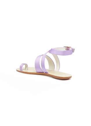 Detail View - Click To Enlarge - TIBI - 'Hallie' strappy toe ring satin sandals