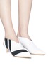 Figure View - Click To Enlarge - TIBI - 'Jase' stripe canvas mules