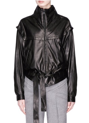 Main View - Click To Enlarge - 10479 - Belted leather jacket