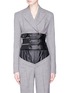 Main View - Click To Enlarge - 10479 - Leather corset belt wool blazer