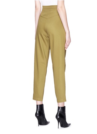 Back View - Click To Enlarge - 10479 - High waist cropped suiting pants