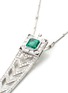 Figure View - Click To Enlarge - MELLERIO - Diamond emerald 18k white gold link pendant necklace