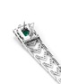 Figure View - Click To Enlarge - MELLERIO - Diamond emerald 18k white gold link drop earrings
