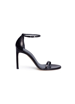 Main View - Click To Enlarge - STUART WEITZMAN - 'Nudistsong' ankle strap leather sandals