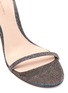Detail View - Click To Enlarge - STUART WEITZMAN - 'Nudist Traditional' glitter lamé sandals