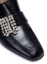 Detail View - Click To Enlarge - STUART WEITZMAN - 'Irises' glass crystal fringe leather babouche mules