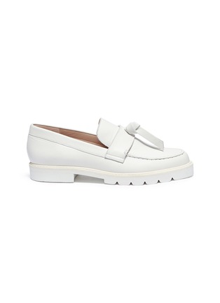 Main View - Click To Enlarge - STUART WEITZMAN - 'Tassel' knot leather loafers