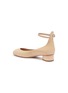 Detail View - Click To Enlarge - STUART WEITZMAN - 'Polly' ankle strap leather ballet pumps