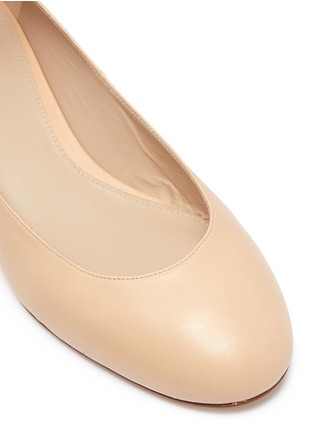 Detail View - Click To Enlarge - STUART WEITZMAN - 'Polly' ankle strap leather ballet pumps