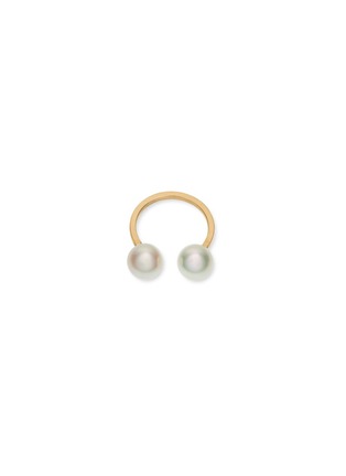 Main View - Click To Enlarge - SOPHIE BILLE BRAHE - 'Emma Deux' Akoya pearl 14k yellow gold single ear cuff