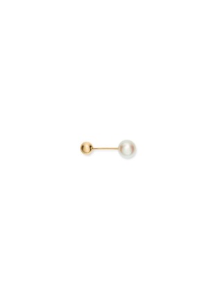 Main View - Click To Enlarge - SOPHIE BILLE BRAHE - 'Elipse Simple' Akoya pearl 14k yellow gold single earring