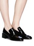 Figure View - Click To Enlarge - STUART WEITZMAN - 'Sawyer' patent leather loafer pumps
