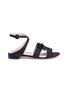 Main View - Click To Enlarge - STUART WEITZMAN - 'Aback' glass crystal cross strap sandals