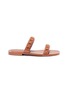Main View - Click To Enlarge - STUART WEITZMAN - 'Rosita' rose stud double band TPU slide sandals