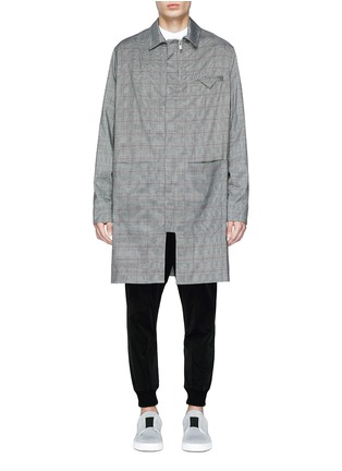 Main View - Click To Enlarge - SIKI IM / DEN IM - Check plaid houndstooth coat