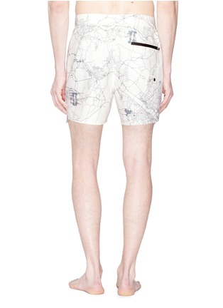 Back View - Click To Enlarge - 73398 - Map print swim shorts