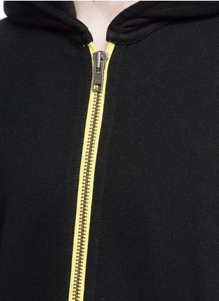 Detail View - Click To Enlarge - HAIDER ACKERMANN - Oversized cotton zip hoodie