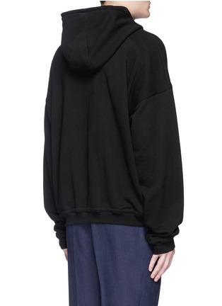 Back View - Click To Enlarge - HAIDER ACKERMANN - Oversized cotton zip hoodie