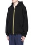 Front View - Click To Enlarge - HAIDER ACKERMANN - Oversized cotton zip hoodie