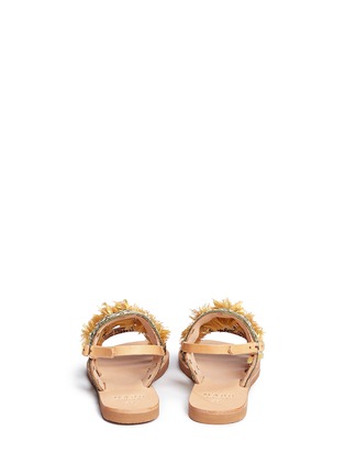 Back View - Click To Enlarge - MABU BY MARIA BK - 'Eris' tribal embroidered tassel leather sandals