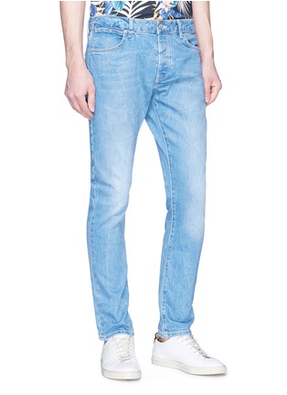 Front View - Click To Enlarge - TOPMAN - Slim fit washed jeans