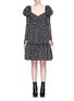 Main View - Click To Enlarge - ALEXANDER MCQUEEN - Floral print puff shoulder voile dress
