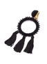 Detail View - Click To Enlarge - OSCAR DE LA RENTA - Beaded hoop tassel clip earrings