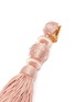 Detail View - Click To Enlarge - OSCAR DE LA RENTA - Beaded threaded sphere silk tassel clip earrings