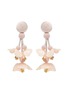 Main View - Click To Enlarge - OSCAR DE LA RENTA - Threaded floral clip drop earrings