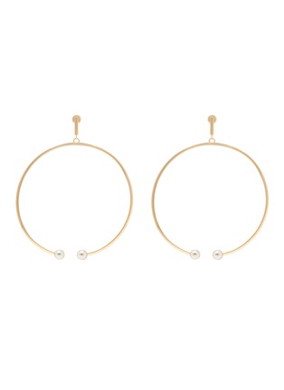 Main View - Click To Enlarge - CHLOÉ - 'Darcey' Swarovski pearl hoop earrings