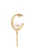 Detail View - Click To Enlarge - CHLOÉ - 'Darcey Dangling' Swarovski pearl link hoop earrings