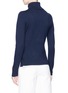 Back View - Click To Enlarge - 74016 - Ribbon tie cutout turtleneck sweater