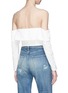 Back View - Click To Enlarge - 74016 - Sweetheart neckline off-shoulder cropped top