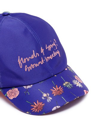 Detail View - Click To Enlarge - CJW - 'Giverny' embroidered floral print baseball cap